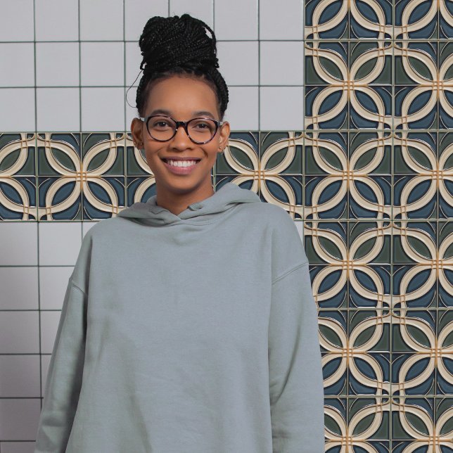 Mid-Century Symmetry Organic Art Deco Belle Epoque Ceramic Tile (Creator Uploaded)