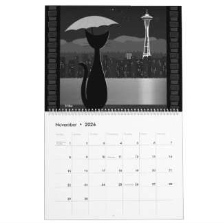 Mid Century Travel Cat Calendar