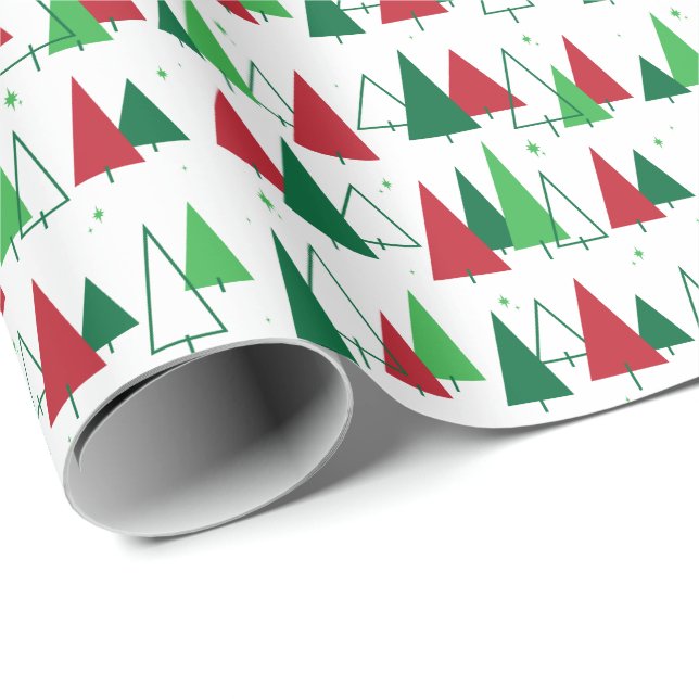 Mid Century Trees Wrapping Paper (Roll Corner)