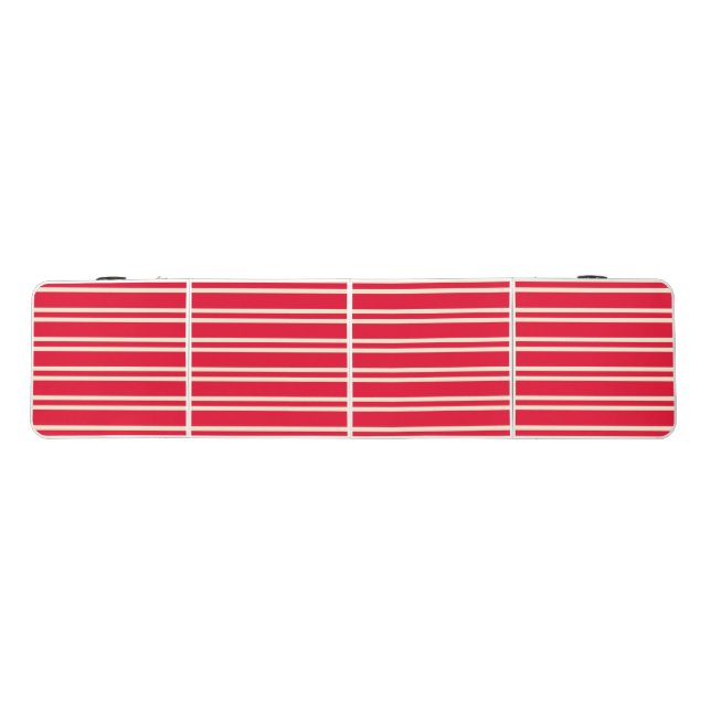 Mid-Century Twin StripIng Cherry Picking Pink Beer Pong Table (Top)