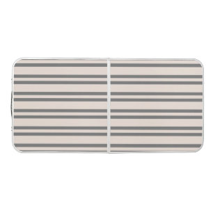 Mid-Century Twin Striping Sandcastle Pink Tailgate Beer Pong Table