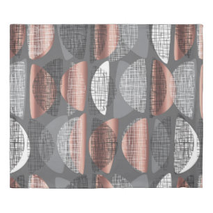 Mid century vibes modern style seamless pattern. L Duvet Cover
