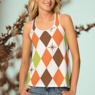 Mid-Century Vibes – Retro Geometric Tank Top
