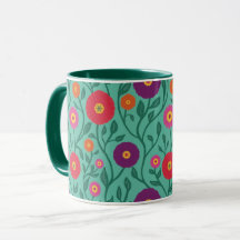 Mid-Century Vine Flower | Garden Garland Green