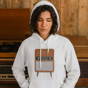 Mid Century Vintage Radio Retro Music Lover Hoodie