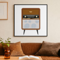 Mid Century Vintage Radio Retro Music Lover