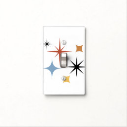 Mid Century Vintage Retro Stars Abstract   Light Switch Cover