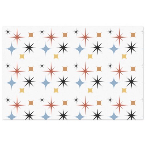 Mid Century Vintage Retro Stars Abstract   Tissue Paper