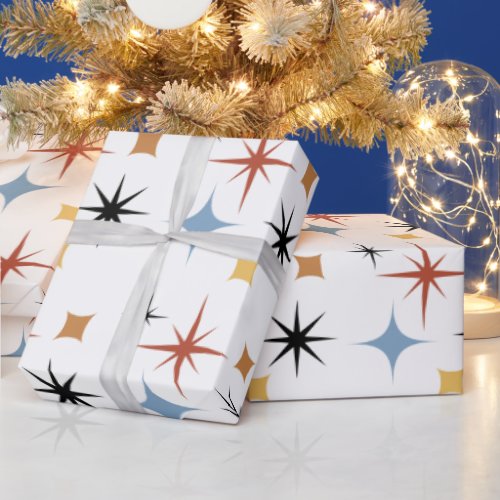 Mid Century Vintage Retro Stars Abstract   Tissue  Wrapping Paper