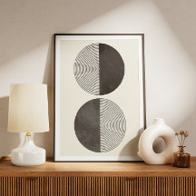Mid century watercolor circles