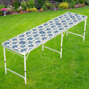Mid-Century Wedding Flowers Full Print Beer Pong Table