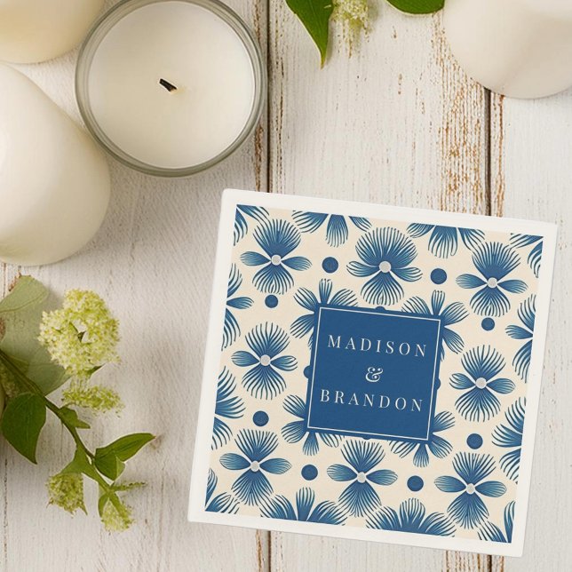 Mid-Century Wedding Flowers | Full Print | Names Napkins (Creator Uploaded)