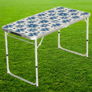 Mid-Century Wedding Flowers Full Print Tailgate Beer Pong Table