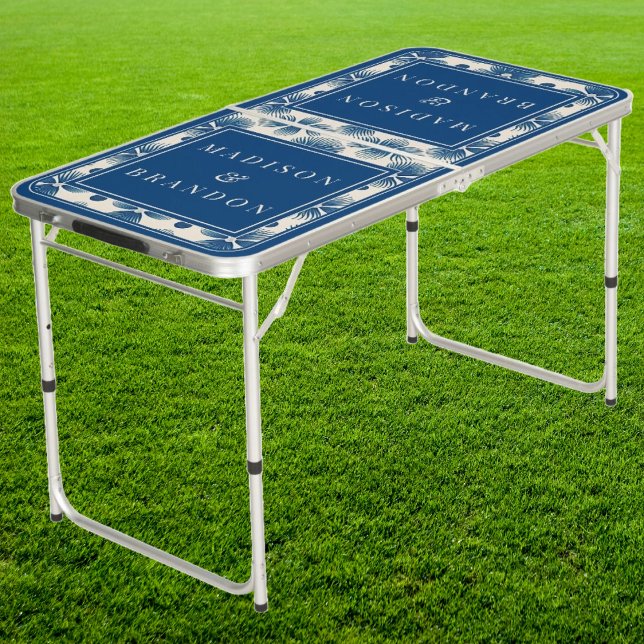 Mid-Century Wedding Flowers | Full Print with Name Beer Pong Table (Creator Uploaded)