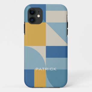 Mid geometry abstract shapes custom iPhone 11 case