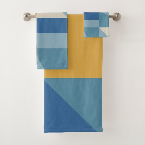 Mid geometry abstract shapes Pattern Bath Towel Set