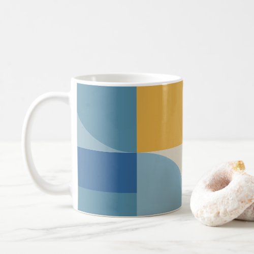 Mid geometry abstract shapes Pattern Coffee Mug