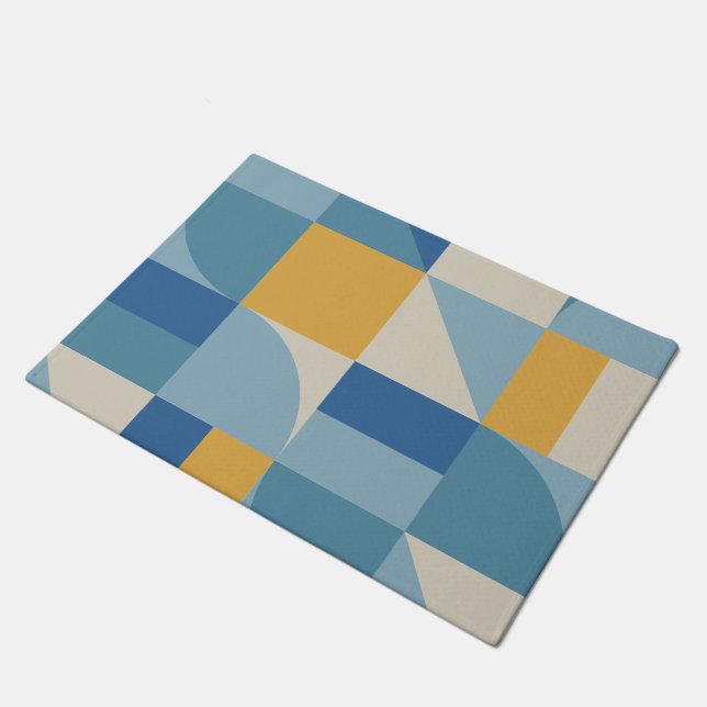 Mid geometry abstract shapes Pattern Doormat (Angled)