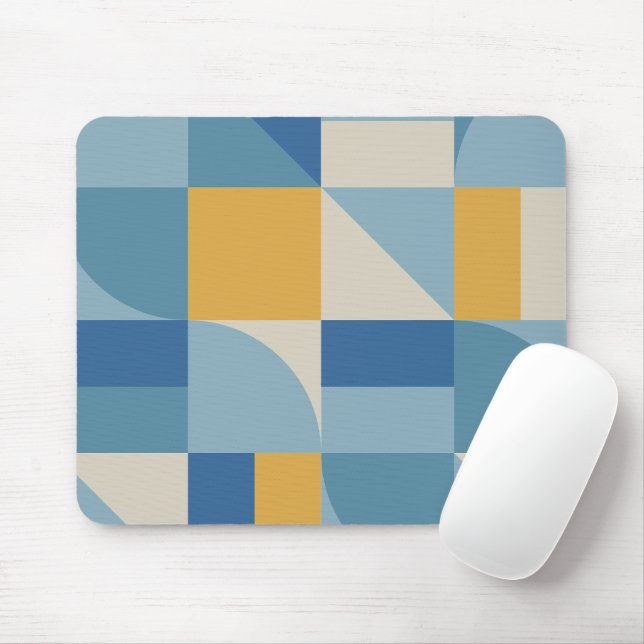 Mid geometry abstract shapes Pattern Mouse Pad (With Mouse)