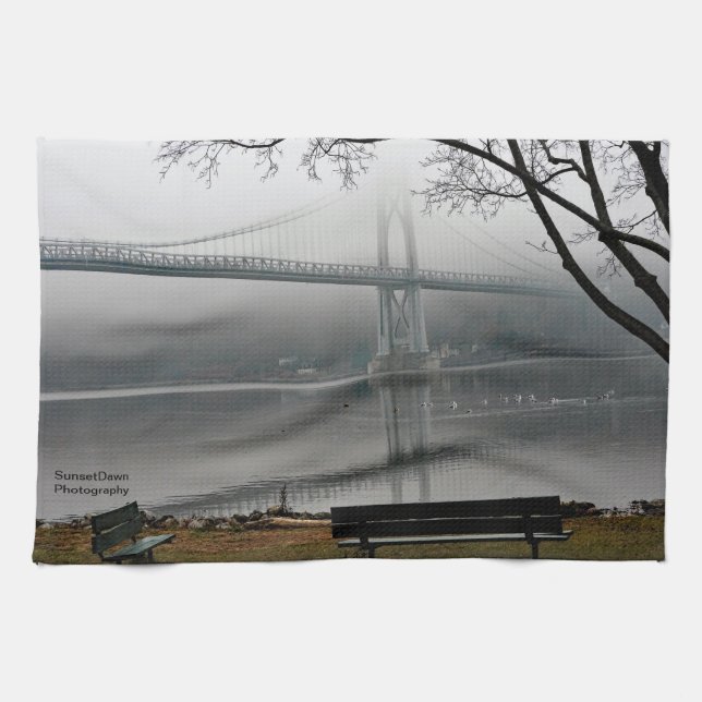 Mid-Hudson Bridge Kitchen Towel (Horizontal)