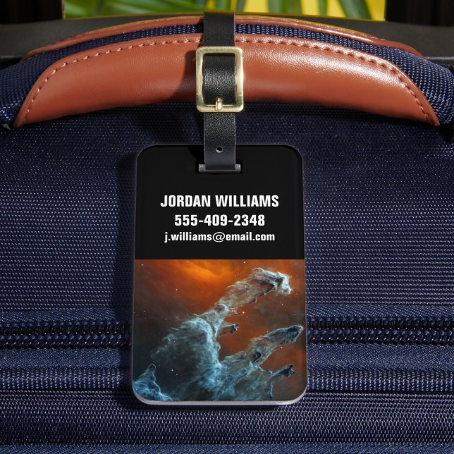 Mid-Infrared The Pillars Of Creation. Luggage Tag (Front Insitu 2)