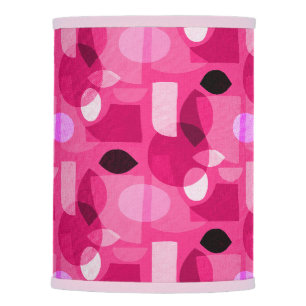 Mid Mod Abstract Hyper-Pink Lamp Shade