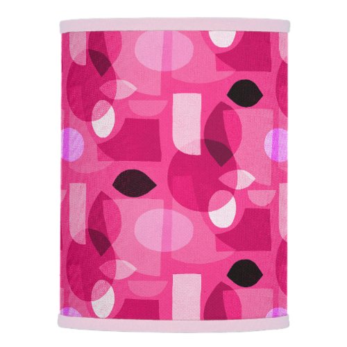 Mid Mod Abstract Hyper_Pink Lamp Shade