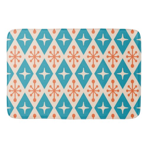 Mid Mod Atomic Age Abstract Pattern Bath Mat