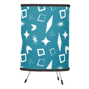 Mid Mod Atomic Mid-Century Modern Retro Blue Tripod Lamp