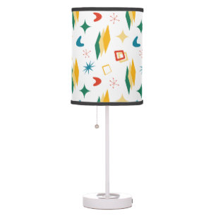 Mid Mod Atomic Mid-Century Modern Retro Pattern Table Lamp