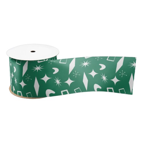 Mid Mod Atomic Modern Christmas Holiday Retro Satin Ribbon