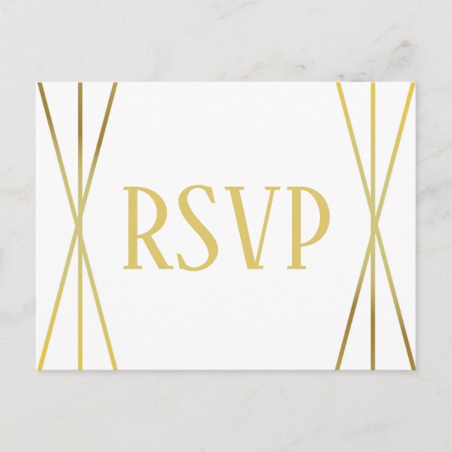 Mid Mod Design - RSVP/Dinner Choices Postcard (Front)