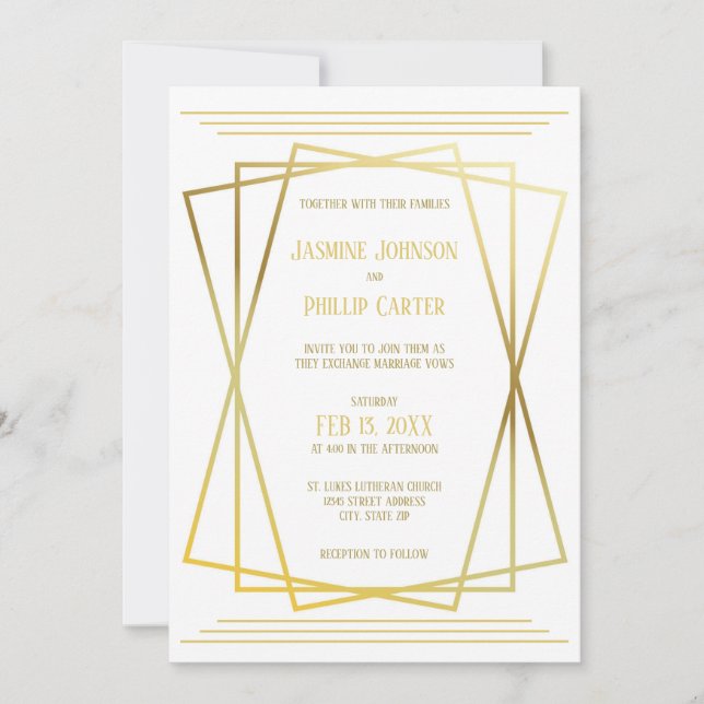 Mid Mod Design - Wedding Invitation (Front)
