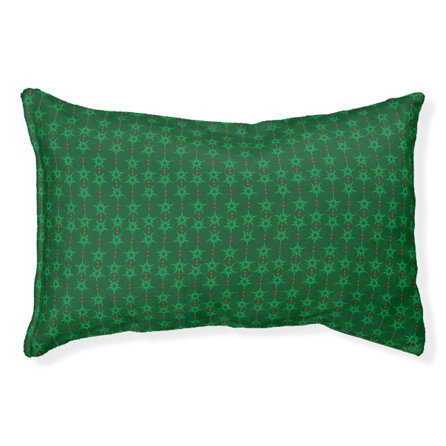 Mid Mod Garland Green Pet Bed (2 Sizes) (Front)