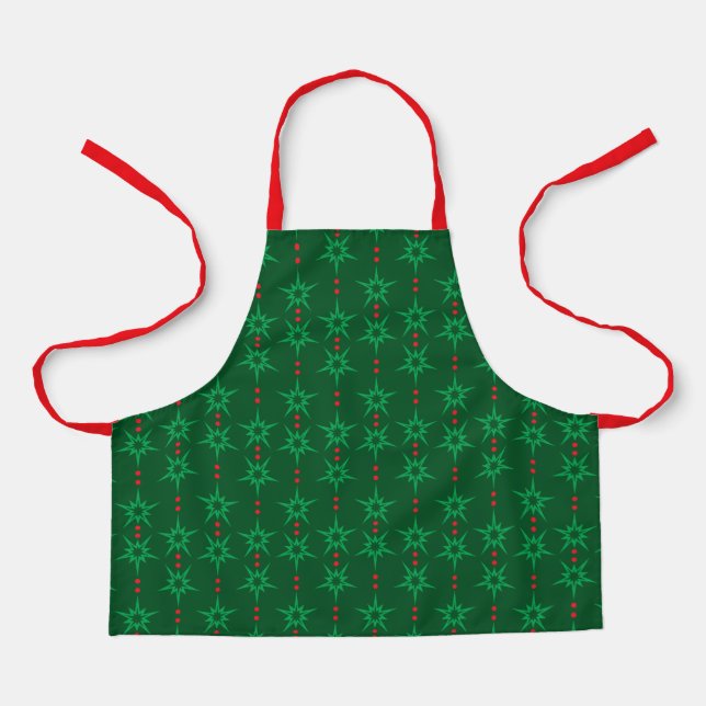 Mid Mod Garland Green Small Apron (Front)