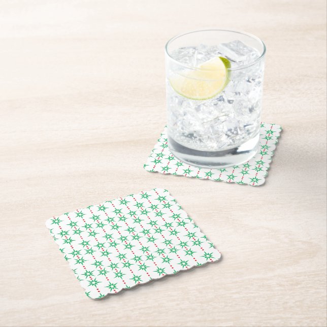 Mid Mod Garland Paper Coasters (Insitu)