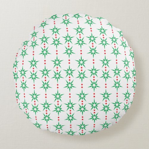 Mid Mod Garland Round Pillow