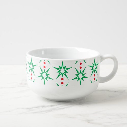 Mid Mod Garland Soup Mug