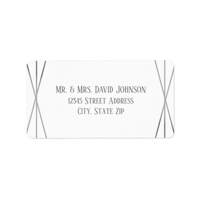 Mid Mod Gray Design - Address Label (Front)