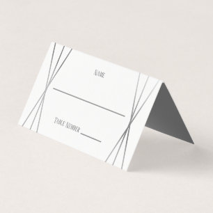 Mid Mod Gray Design - Place Card