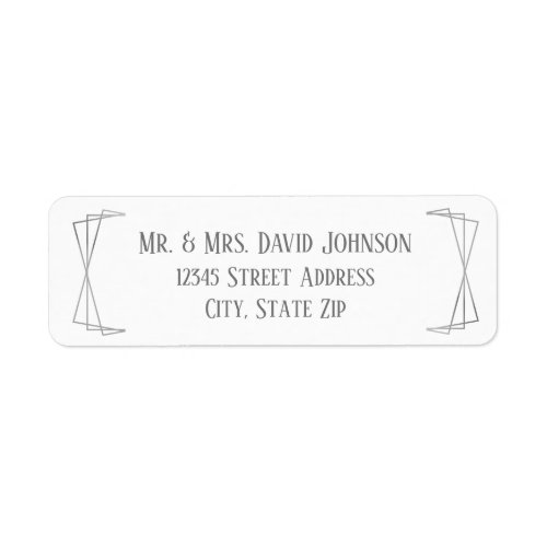 Mid Mod Gray Design _ Return Address Label