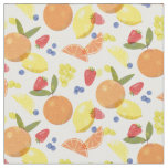 Mid Mod Grungy Risograph Farmers Market Fruit Fabric