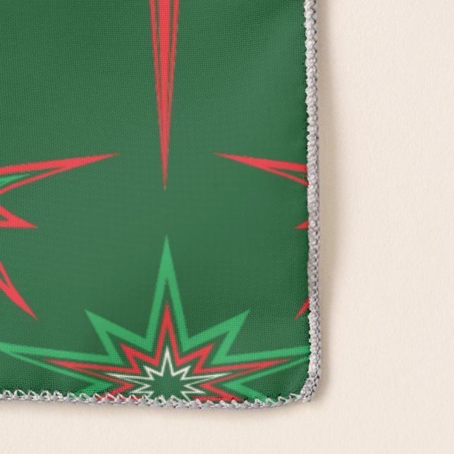 Mid Mod Icicles Green Chiffon Scarf (5 sizes) (Detail)