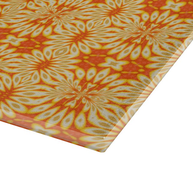 Mid Mod Lemon Slices and Orange Juice Pattern Cutting Board (Corner)