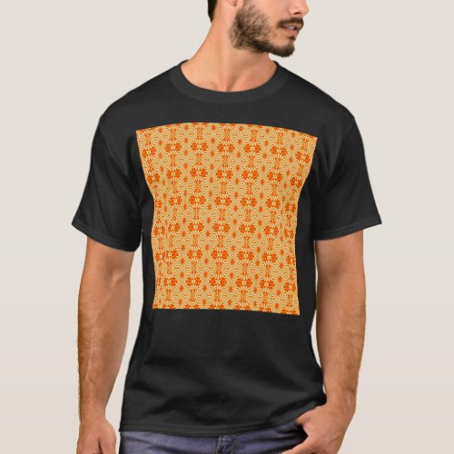 Mid Mod Lemon Slices and Orange Juice Pattern T_Shirt