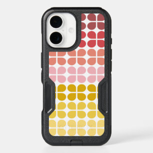 Mid Mod Shapes Geometric Shapes in Pink Yellow iPhone 16 Case