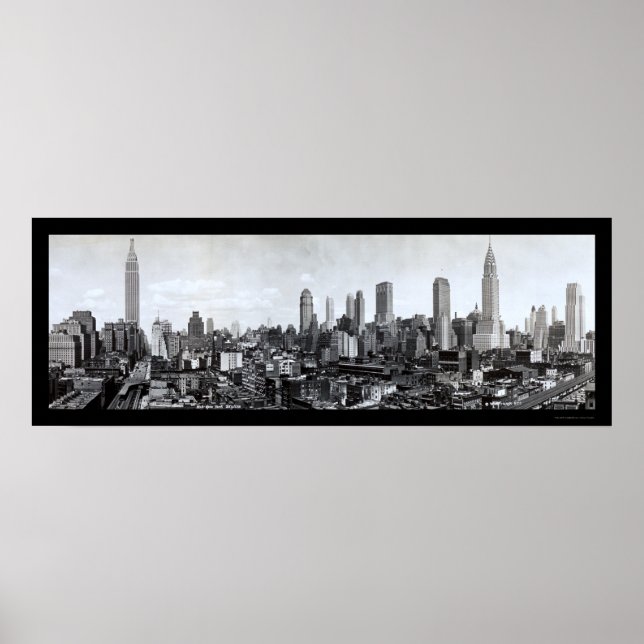 Mid-New York skyline Photo 1931 Poster (Front)