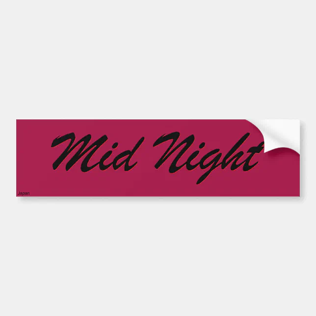 Mid Night Racing Sticker Mid Night Racing Sticker | Zazzle