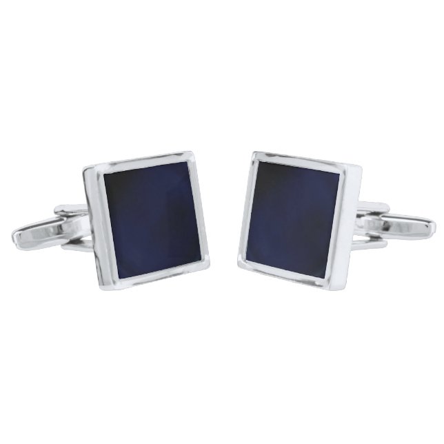 Mid-Nite Sapphire Square Cufflinks (Angled)