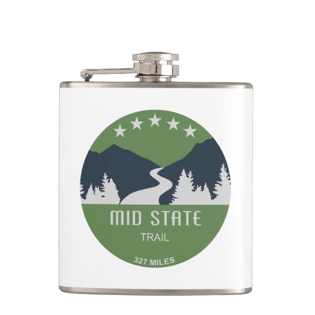 Mid State Trail Pennsylvania Flask (Front)